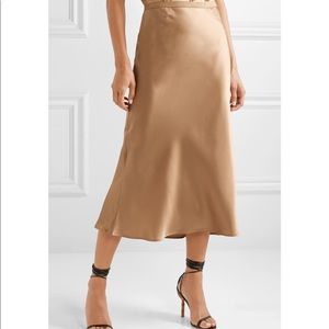 Anine Bing toast silk skirt